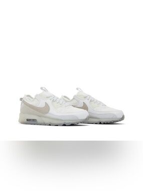 Nike White & Light Beige Low-Top Air Max Sneakers